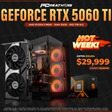 HOTSALE004 - Equipo AMD Ryzen 5 9600 + 32GB RAM + GeForce RTX 5060 Ti