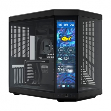 Gabinete HYTE Y70 Touch, Dual Chamber, ATX, Mid Tower, Panel Táctil LCD 4K Integrado,  Negro, CS-HYTE-Y70-B-L