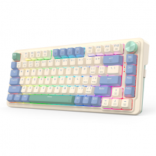 Teclado Gamer Redragon Ucal K673 RGB, 75%, Switch Red, Inalambrico, Blanco, Espa&ntilde;ol