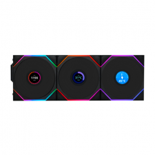Kit Ventiladores Lian Li UNI FAN TL LCD Wireless 120, 3x 120mm, 1900RPM, ARGB, Negro