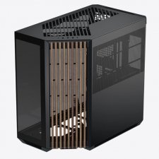 Gabinete APNX V1, Mid Tower, ATX, Micro ATX, mini-ITX, USB 3.2, Black Wood