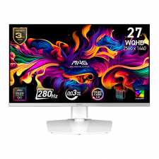 Monitor Gamer MSI MAG 272QPW QD-OLED X28 QD-OLED 26.5", 2560x1440, 280Hz, HDMI/DisplayPort, Blanco