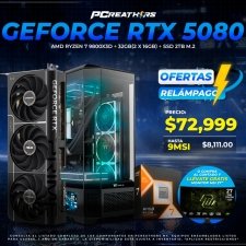 OFC012 - Equipo AMD Ryzen 7 9800X3D + 32GB (2x16GB) + GeForce RTX 5080