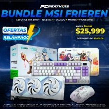 OFC013 - Bundle MSI Tarjeta de Video GeForce RTX 5070 Ti 16GB OC + Teclado + Mouse + Mousepad (FRIEREN Edition)