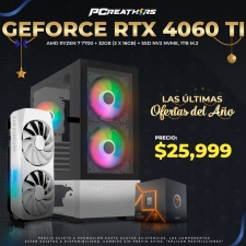 PCRA192 - EQUIPO AMD Ryzen 7 7700 + 32GB (2x16GB) + GeForce RTX 4060 Ti