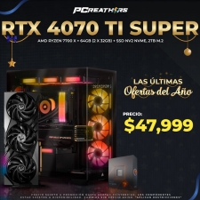 PCRA193 - EQUIPO AMD Ryzen 7 7700X + 64GB (2 x 32GB) + GeForce RTX 4070 Ti SUPER