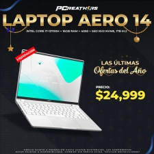 Liquidación - Laptop Gamer Gigabyte AERO 14 OLED 14” FHD, Intel Core i7-13700H 2.30GHz, RAM 16GB, NVIDIA GeForce RTX 4050, Windows 11, Plata, AERO 14 OLED BMF-72LABB4SH 