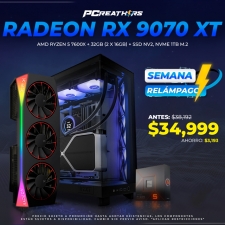 PCRA575 - EQUIPO AMD Ryzen 5 7600X + 32GB (2 x 16GB) + Radeon RX 9070XT