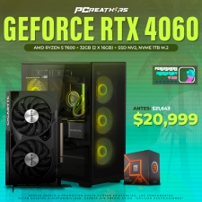 PCRA594 - Equipo AMD Ryzen 5 7600 + 32GB (2 x 16GB) + GeForce RTX 4060