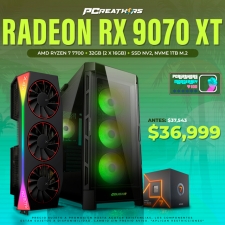 PCRA609 - Equipo AMD Ryzen 7 7700 + 32GB (2 x 16GB) + Radeon RX 9070XT