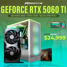 PCRA630 - Equipo AMD Ryzen 5 9600X + 32GB (2X16GB) + GeForce RTX 5060 Ti