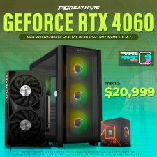 PCRA646- Equipo AMD Ryzen 5 7600 + 32GB (2X16GB) + GeForce RTX 4060