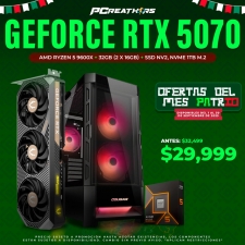PCRA690 - Equipo AMD Ryzen 5 9600X + 32GB - 2 x 16GB + GeForce RTX 5070