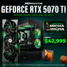 PCRA753 - Equipo AMD Ryzen 7 7800X3D + 32GB (2x16GB) + GeForce RTX 5070 Ti