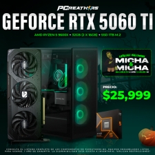 PCRA759 - Equipo AMD Ryzen 5 9600X + 32GB (2x16GB) + Geforce RTX 5060 TI