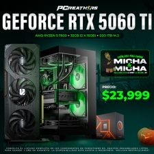 PCRA760 - Equipo AMD Ryzen 5 7600 + 32GB (2x16GB) + Geforce RTX 5060 TI
