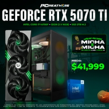 PCRA770 - Equipo Intel Core i7-14700F + 32GB (2x16GB) + GeForce RTX 5070 Ti