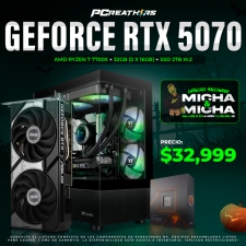 PCRA776 - Equipo AMD Ryzen 7 7700X + 32GB (2x16GB) + GeForce RTX 5070