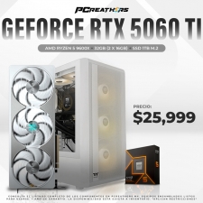 PCRA811 - Equipo AMD Ryzen 5 9600X + 32GB (2x16GB) + GeForce RTX 5060 Ti
