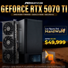 PCRA886 - Equipo AMD Ryzen 7 7800X3D + 32GB - 2 x 16GB + GeForce RTX 5070 Ti