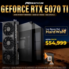 PCRA889 - AMD Ryzen 7 9800X3D + 32GB - 2 x 16GB + GeForce RTX 5070 Ti