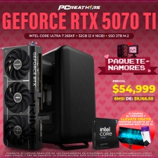 PCRA921 - Equipo Intel Core Ultra 7 265KF + 32GB (2 x 16GB) + GeForce RTX 5070 Ti