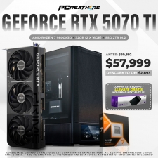 PCRA932 - Equipo AMD Ryzen 7 9800X3D + RAM 16GB + GeForce RTX 5070 Ti