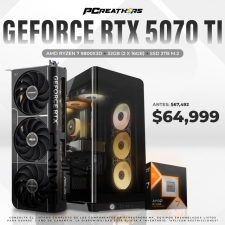 PCRA947 - Equipo AMD Ryzen 7 9800X3D + 32GB - 2 x 16GB + GeForce RTX 5070 Ti