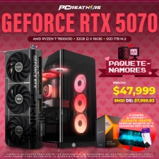 PCRA949 - Equipo AMD Ryzen 7 7800X3D + 32GB 2 x 16GB + GeForce RTX 5070