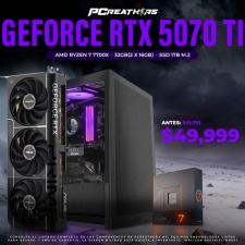 PCRA962 - Equipo AMD Ryzen 7 7700X + 32GB (2 x 16GB) + GeForce RTX 5070 Ti