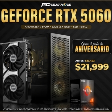 PCRA991 - Equipo AMD Ryzen 7 5700X + 32GB (2 X 16GB) + GeForce RTX 5060