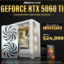 PCRB009 - Equipo AMD Ryzen 7 5700X + 32GB (2X16GB) + GeForce RTX 5060 Ti