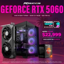 PCRB041 - EQUIPO AMD Ryzen 7 5700X + 32GB RAM (2X16GB) + NVIDIA GeForce RTX 5060 (6 MESES SIN INTERESES)