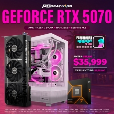 PCRB045 - Equipo AMD Ryzen 7 9700X + 32GB RAM (1X32GB) + NVIDIA GEFORCE RTX 5070