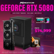 PCRB048 - Equipo AMD Ryzen 7 9850X3D + 48GB RAM (1x48GB) + NVIDIA GeForce RTX 5080 (9 MESES SIN INTERESES)