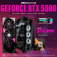 PCRB049 - Equipo AMD Ryzen 7 9850X3D + 32GB (2x16GB) + GeForce RTX 5080
