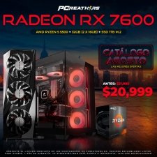 PCRB072 - Equipo AMD Ryzen 5 5500 + 32GB (2x16GB) + Radeon RX 7600