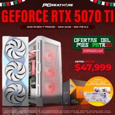PCRB080 - Equipo AMD Ryzen 7 7700X3D + 24GB RAM + GeForce RTX 5070 Ti