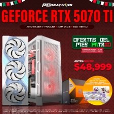 PCRB080 - Equipo AMD Ryzen 7 7700X3D + 24GB RAM + GeForce RTX 5070 Ti
