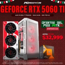 PCRB087 - Equipo AMD Ryzen 7 7700X3D + 24GB RAM + GeForce RTX 5060 Ti
