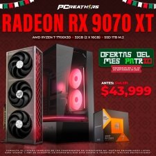 PCRB099 - Equipo AMD Ryzen 7 7700X3D + 32GB (2x16GB) + Radeon RX 9070 XT