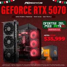 PCRB105 - Equipo AMD Ryzen 5 7600X3D + RAM 24GB + Geforce RTX 5070