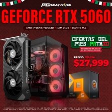 PCRB112 - Equipo AMD Ryzen 5 7600X3D + 24GB RAM + GeForce RTX 5060