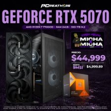 PCRB167 - Equipo AMD Ryzen 7 7700X3D + 24GB RAM + GeForce RTX 5070