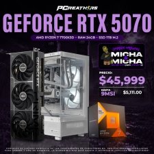 PCRB168 - Equipo AMD Ryzen 7 7700X3D + 24GB RAM + GeForce RTX 5070