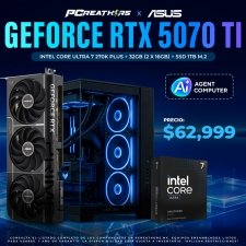 PCRB189 - EQUIPO Intel Core Ultra 7 270K Plus + 32GB (2x16GB) + GeForce RTX 5070 Ti (Powered by Asus AGENT COMPUTER)