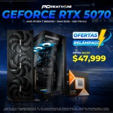 PCRB191 - EQUIPO AMD Ryzen 7 9850X3D + RAM 32GB + GeForce RTX 5070 (OFERTAS RELÁMPAGO)