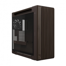 Gabinete ASUS ProArt PA602 Wood Edition Retro Brown, Midi-Tower, ATX/EATX/Micro-ATX/Mini-ITX, USB 2.0/3.0, sin Fuente, 3 Ventiladores Instalados, Caf&eacute;