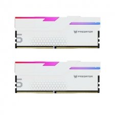 Kit Memoria RAM Acer Predator Hermes RGB DDR5, 6800MHz, 32GB - 2 x 16GB, CL32, XMP, Blanco