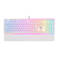 RK Royal Kludge RK918WH Teclado Gamer, 100% RGB retroiluminado teclado mecánico color Blanco